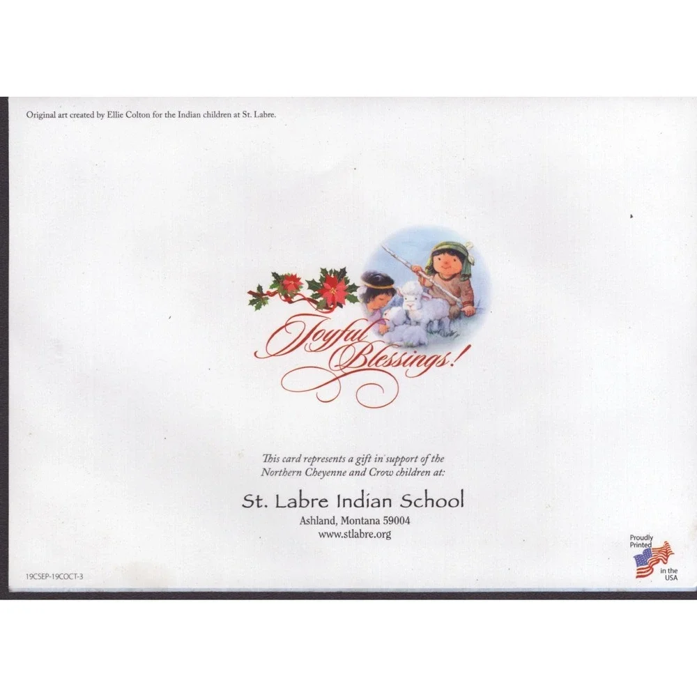 Lot of 5 St Labre Indian School Christmas Thanksgiving Cards Effie Cohen
